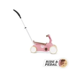 BERG Go2 Retro Pink -Beste Speelgoed Winkel Bergtoys go2 retro pink 6 duwstang speelactief.nl