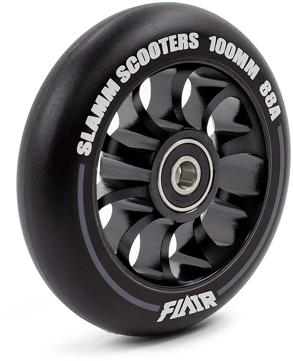 Stuntstep Wiel Aluminium 100mm Slamm Flair 2.0 Met Abec 9 Lagers In Color Zwart 11 Stuntstep Wiel Aluminium 100mm Slamm Flair 2.0 Met Abec 9 Lagers In Color Zwart - Afbeelding 9