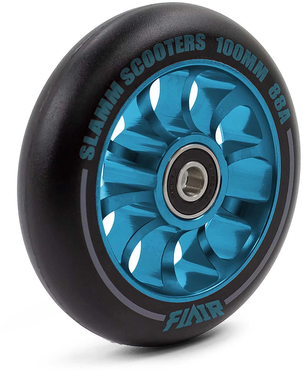 Stuntstep Wiel Aluminium 100mm Slamm Flair 2.0 Met Abec 9 Lagers In Color Zwart 4 Stuntstep Wiel Aluminium 100mm Slamm Flair 2.0 Met Abec 9 Lagers In Color Zwart - Afbeelding 2