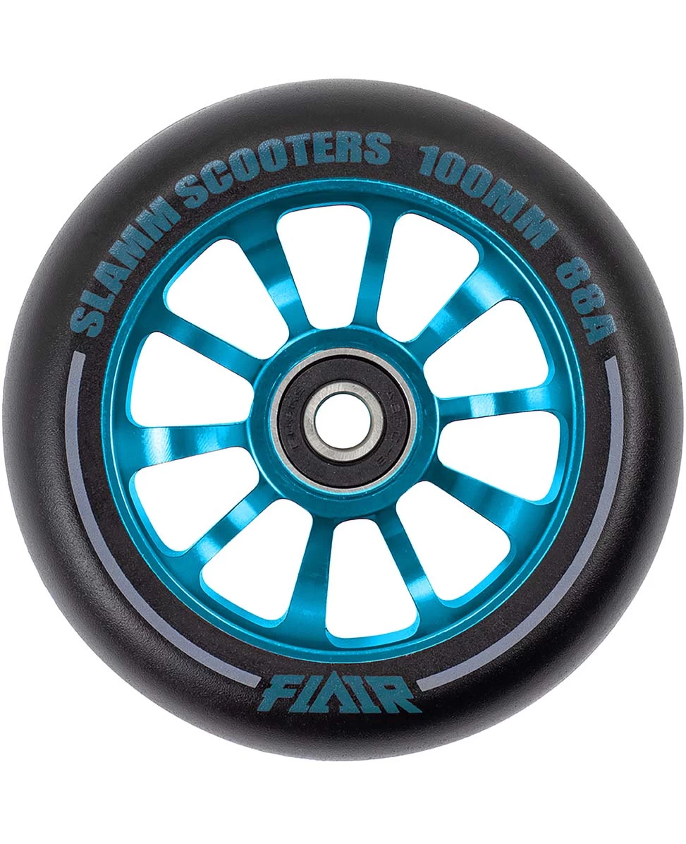 Stuntstep Wiel Aluminium 100mm Slamm Flair 2.0 Met Abec 9 Lagers In Color Zwart 5 Stuntstep Wiel Aluminium 100mm Slamm Flair 2.0 Met Abec 9 Lagers In Color Zwart - Afbeelding 3