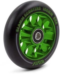 Stuntstep Wiel Aluminium 100mm Slamm Flair 2.0 Met Abec 9 Lagers In Color Zwart 14 Stuntstep Wiel Aluminium 100mm Slamm Flair 2.0 Met Abec 9 Lagers In Color Zwart -Beste Speelgoed Winkel SL580 2 Slamm 100mm Flair 2.0 Alloy Core Wheel Green Side speelactief.nl