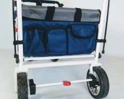 Active Outdoor Bolderkar Blauw Incl. Zonnedak, Extra Bagagetas En Extension. -Beste Speelgoed Winkel active outdoor wagon detail opbergvakjes