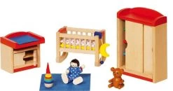 Meubelset Babykamer II -Beste Speelgoed Winkel babykamer poppenhuis goki 51905 1