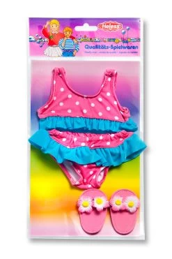 Bikini + Badslippers Pop Mt. 28 – 35 Cm. -Beste Speelgoed Winkel bikini badslipprs pop heless 187 1