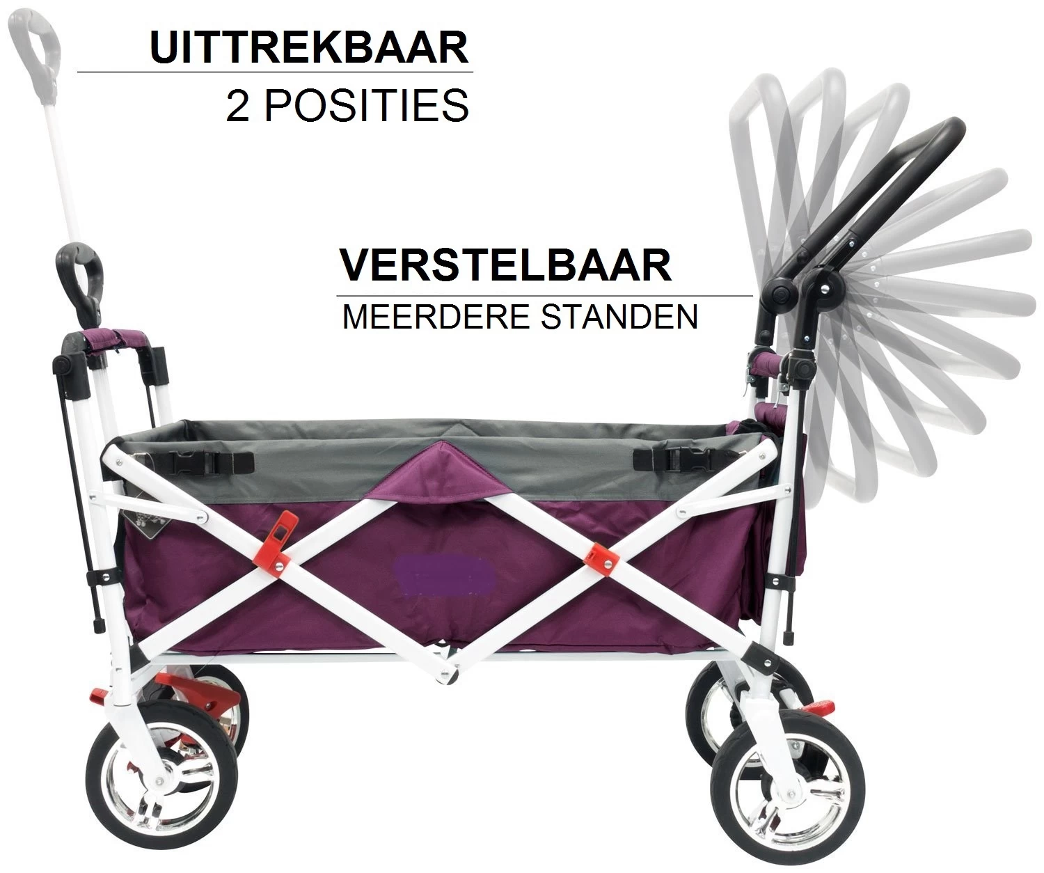 Active Outdoor Bolderkar Paars Met Zonnedak En Extra Bagagetas. Showmodel 7 Active Outdoor Bolderkar Paars Met Zonnedak En Extra Bagagetas. Showmodel - Afbeelding 5