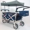 Active Outdoor Bolderkar Blauw Incl. Zonnedak, Extra Bagagetas En Extension. -Beste Speelgoed Winkel bolderwagen active outdoor wagon blauw duwbeugel voor