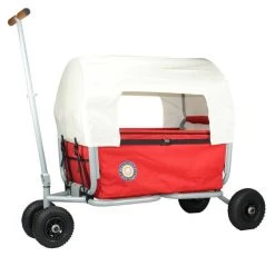 Beachtrekker Life Huif Bolderwagen -Beste Speelgoed Winkel bolderwagen opvouwbaar beachtrekker life rood met huif 1