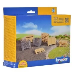 Bruder 2415 Logistieke Set Kisten En Pallets -Beste Speelgoed Winkel bruder 02415 pallets kratten 1