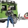 Bruder 2598 Landrover Defender+aanhanger+motorfiets Ducati -Beste Speelgoed Winkel bruder 02598 landrover defender met aanhanger en motor ducati scrambler