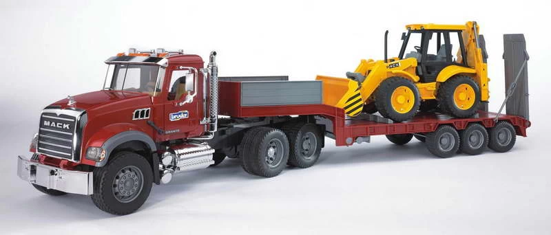 Bruder 2813 Mack-Granite Dieplader En JCB 4 Bruder 2813 Mack-Granite Dieplader En JCB - Afbeelding 2
