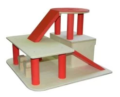 Robuuste Houten Garage Met Helikopterdek VanDijkToys -Beste Speelgoed Winkel garage van dijktoys 2923