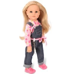 Gotz Poppen Kledingset Denim Tuinbroek -Beste Speelgoed Winkel gotz 3402191 kledingset tuinbroek 1