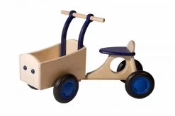 Houten Bakfiets Blauw Loopfiets VanDijkToys