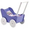 Houten Poppenwagen Purple -Beste Speelgoed Winkel houten poppenwagen paars wit 1