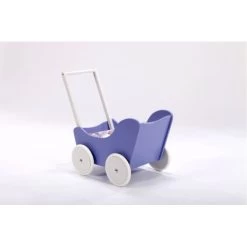 Houten Poppenwagen Purple -Beste Speelgoed Winkel houten poppenwagen paars wit 3