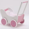 Houten Poppenwagen Pink -Beste Speelgoed Winkel houten poppenwagen rose wit recised