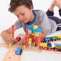 BigJigs BJT226 Rail & Road Seinhuisje -Beste Speelgoed Winkel houtentrein bigjigs signaalhuis overweg bigjigs bjt226 1 1