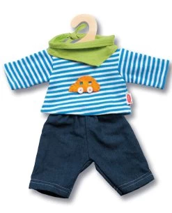 Kledingset Spijkerbroek Met Gestreept Shirt Mt. 28 – 35 Cm. -Beste Speelgoed Winkel kledingset jongenspop heless 1315 2315 1