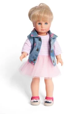 Kledingset Jurk Rose Met Spijkerjack Mt. 28 – 35 Cm. -Beste Speelgoed Winkel kledingset pop heless 550 2550 1