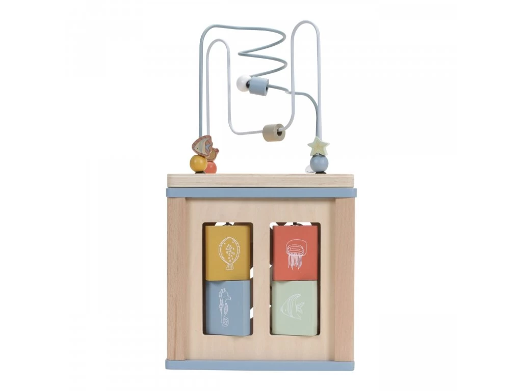 Little Dutch LD7029 Houten Activiteitenkubus Oceaan 4 Little Dutch LD7029 Houten Activiteitenkubus Oceaan - Afbeelding 2