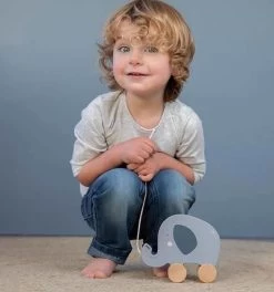 Little Dutch LD4450 Houten Trekdier Olifant -Beste Speelgoed Winkel little dutch houten trekdier olifant 3