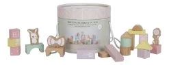Little Dutch Houten Blokkenton Rose LittleDutch -Beste Speelgoed Winkel little dutch 4412 roze houten blokken in ton