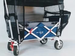 Active-Outdoor Wagon Insectennet Bolderkar -Beste Speelgoed Winkel muskietennet active outdoor wagon zijkant open