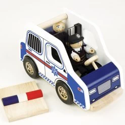 Houten Politie-auto Pintoy -Beste Speelgoed Winkel politie auto pintoy 10585 1 1