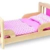 Pintoy Houten Poppenbed Roze Met Dekbedje -Beste Speelgoed Winkel poppenbed pintoy rose