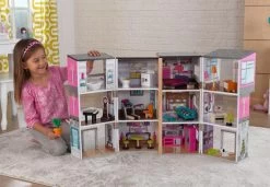 Poppenhuis Modern Deluxe Herenhuis -Beste Speelgoed Winkel poppenhuis kidkraft 65883 modern deluxe herenhuis 1 1