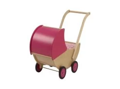 Poppenwagen Met Kap V. Dijktoys Rose -Beste Speelgoed Winkel poppenwagen met kap rose v.dijktoys 1