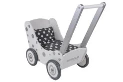 Poppenwagen Simply For Kids Stippen Wit -Beste Speelgoed Winkel poppenwagen simply for kids stippen wit 1 1