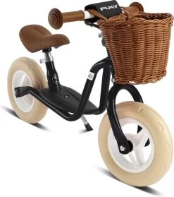 PUKY 1510 LRM Retro Zwart Loopfiets Black -Beste Speelgoed Winkel puky 4092 loopfiets lrm zwart retro incl mandje speelactief.nl 1 1