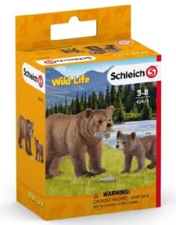 Schleich 42473 Vrouwelijke Grizzlybeer Met Jong WildLife -Beste Speelgoed Winkel schleich 42473 grizzlybeer met grizzlybeertje 1 1