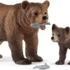 Schleich 42473 Vrouwelijke Grizzlybeer Met Jong WildLife