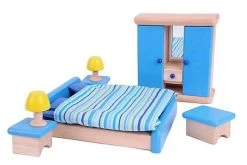 Meubelset Slaapkamer I -Beste Speelgoed Winkel slaapkamer poppenhuis goki 6566 1 1