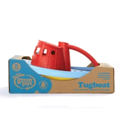 Green Toys Green-Toys Sleepboot Blauw Met Rood Handvat -Beste Speelgoed Winkel sleepboot rood handvat green toys 3