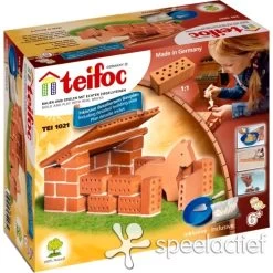 Teifoc Bouwdoos T1021-metselset Paardenstal -Beste Speelgoed Winkel teifoc 1021 bouwdoos paardenstal 1