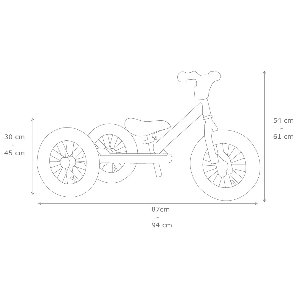 Trybike Steel Green 2in1 Loopfiets Vintage Groen 11 Trybike Steel Green 2in1 Loopfiets Vintage Groen - Afbeelding 9