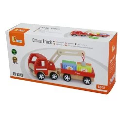 Houten Truck Met Kraan En Aanhanger Vigatoys -Beste Speelgoed Winkel truck met kraan en aanhangwagen vigatoys v0690 1 1