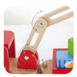 Houten Truck Met Kraan En Aanhanger Vigatoys -Beste Speelgoed Winkel truck met kraan en aanhangwagen vigatoys v0690 2