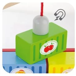 Houten Truck Met Kraan En Aanhanger Vigatoys -Beste Speelgoed Winkel truck met kraan en aanhangwagen vigatoys v0690 3