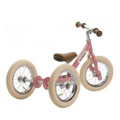 Trybike Steel Pink 2-in-1 Loopfiets Vintage Roze -Beste Speelgoed Winkel trybike steel pink 1 1
