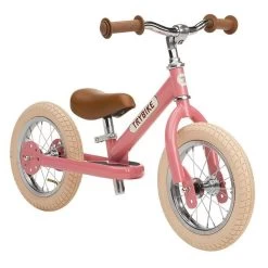 Trybike Steel Pink 2-in-1 Loopfiets Vintage Roze -Beste Speelgoed Winkel trybike steel pink 2