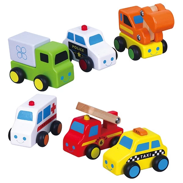 Houten Autoset Vigatoys 4 Houten Autoset Vigatoys - Afbeelding 2